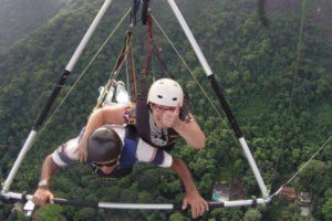 Gillian hang gliding at Pedra Bonita Rio de Janeiro