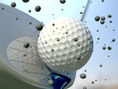 Impact of a golf club on a golf ball